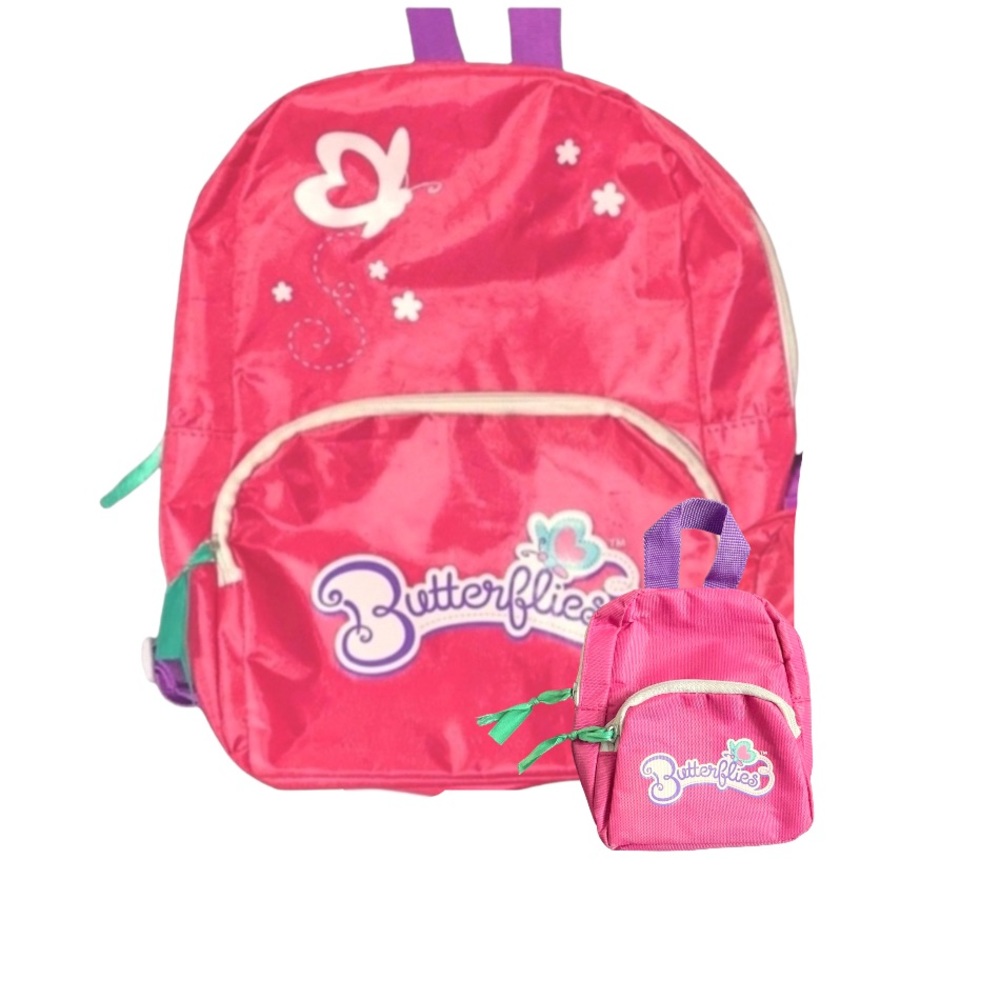 Butterfly Backpack Girl & Doll Set